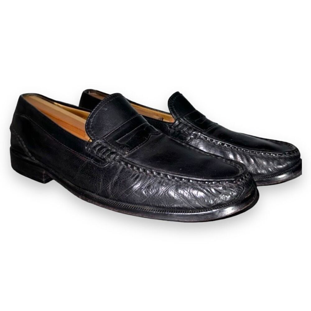 Black Sperry Gold Cup Leather Penny Loafers Size 9
